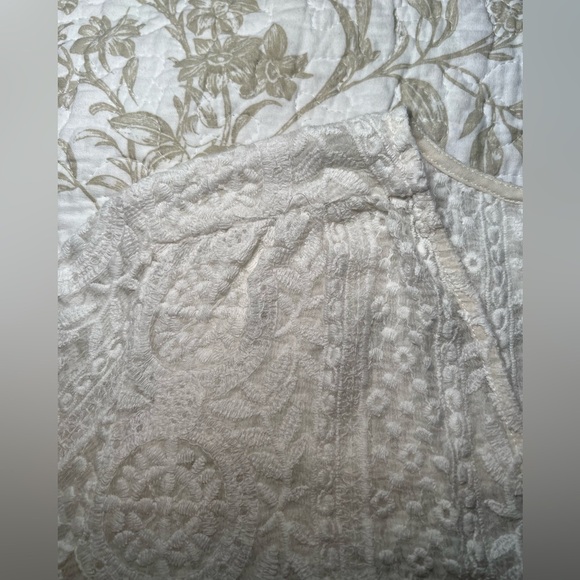 Theory Silk Lace Embroidered Top Shirt Blouse, size small, BohoChic Feminine - Picture 8 of 15